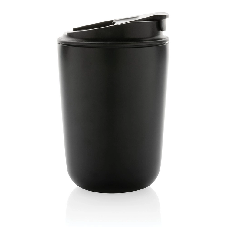 Kubek termiczny Cuppa 380 ml – stal nierdzewna z recyklingu, czarny, szczelny