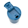 Kubek termiczny 300 ml z recyklingu, niebieski — szczelny, 13,5×7,3 cm
