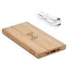 FITCH. Power bank 5.000 mAh z bezprzewodową ładowarką 5W z bambusową