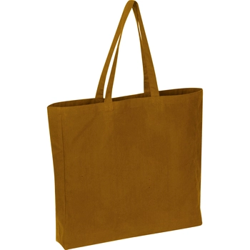 Torba shopper z bawełny z recyklingu i poliestru NINA, brązowy 6574901