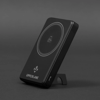 Bezprzewodowy power bank magnetyczny 10000 mAh Upperlane, czarny va958-03