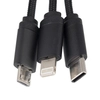 Kabel 3w1 z podświetlanym logo w drewnianej obudowie - LH-ZM04