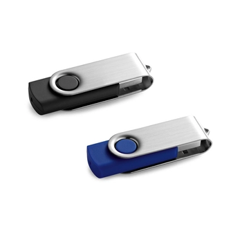 CLAUDIUS 2GB. Pamięć flash USB 2 GB z metalowym klipsem, czarny 97224-103