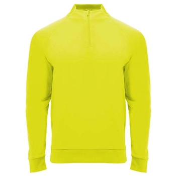 Epiro bluza unisex z długim rękawem i zamkiem błyskawicznym 1/4 200 g/m², Fluorescencyjny żółty r11151c2