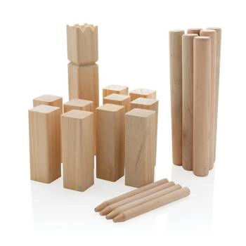 Zestaw do gry Kubb, brązowy P453.519
