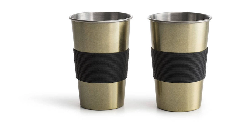 Kubek stalowy, złoty 2-pak 500 ml