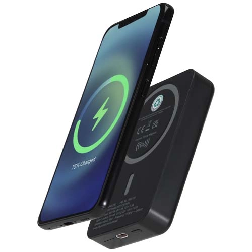 Acrab magnetyczny bezprzewodowy powerbank o pojemności 10 000 mAh i mocy 15 W z technologią 20 W PD — wykonany z tworzyw sztu