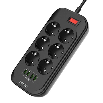 Listwa zasilająca z USB, czarny EG0589303