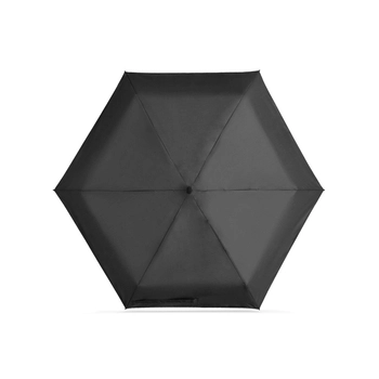 EMMA. 19-calowy kompaktowy mini parasol z pongee 190T, czarny 99174-103