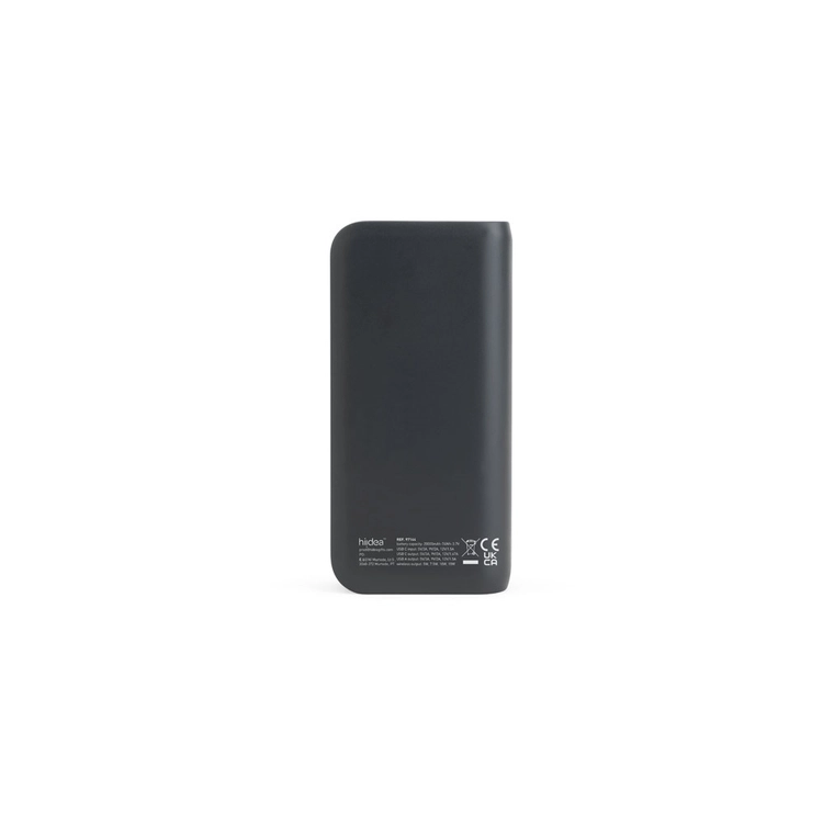 BECKER 20. Power bank 20 000 mAh z recyklingowanego ABS (100% rABS) z superszybką ładowarką bezprzewodową 15 W