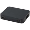 Gaia 4-portowy hub USB z wyjściem USB-A i typu C oraz podwójnym wejściem — wykonany z tworzyw sztucznych pochodzących z recyk