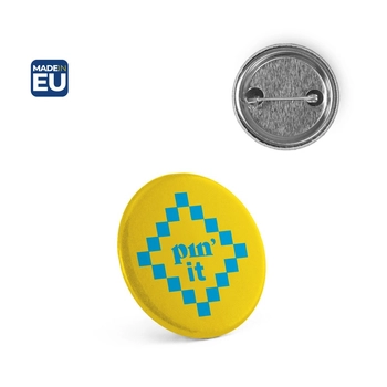 Button P'IN 3. Button P'IN 3. Okrągła przypinka, srebrny 73122-340