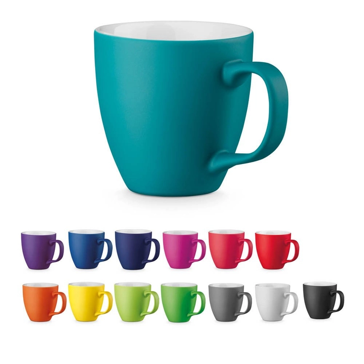 PANTHONY MAT. Porcelanowy kubek z hydroglazurą o pojemności 450 ml