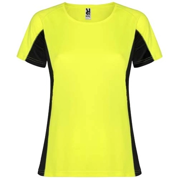 Shanghai sportowa koszulka damska z krótkim rękawem 140 g/m², Fluorescencyjny żółty r66488y2