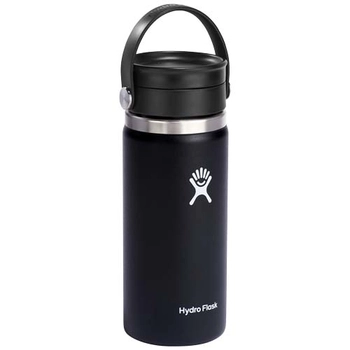 Kubek termiczny Hydro Flask Wide Mouth 473 ml ze stali nierdzewnej, z izolacją termiczną i pokrywką Flex Sip™, czarny 10098890