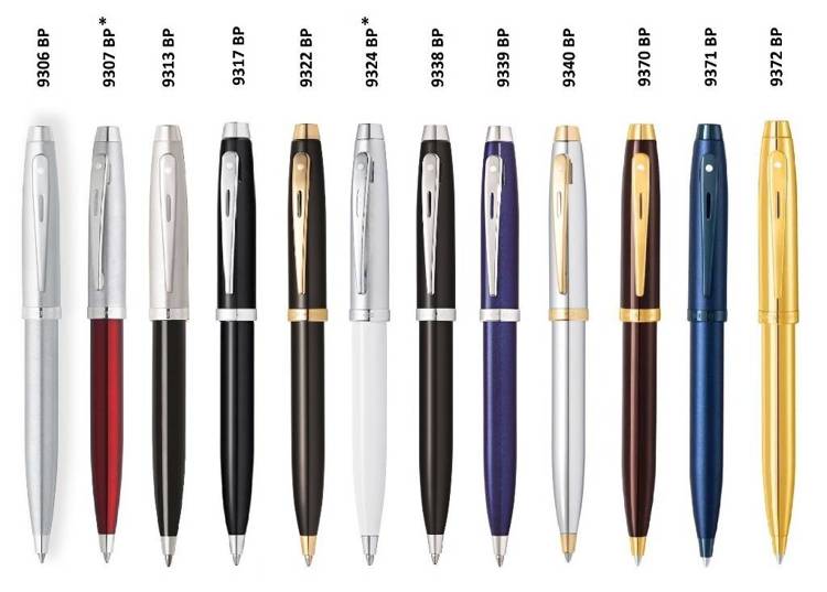 9317 Długopis Sheaffer kolekcja 100, czarny mat, wykończenia niklowane