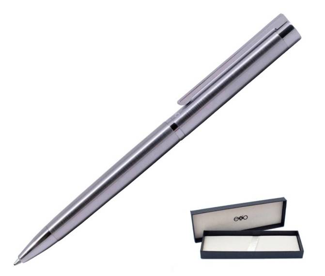 Długopis EXO Vela, stalowy, wykończenia chromowane
