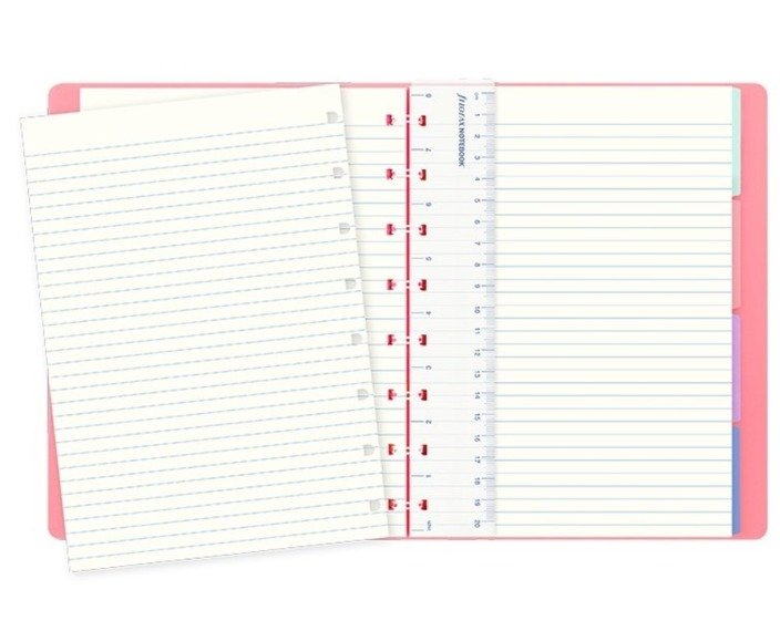 Notebook fILOFAX CLASSIC Pastels A5 blok w linie, pastelowy różowy